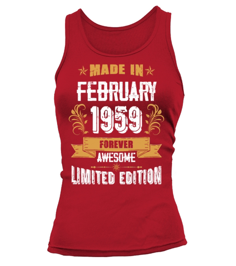 February 1959 Vintage Birthday Present Tank top Woman