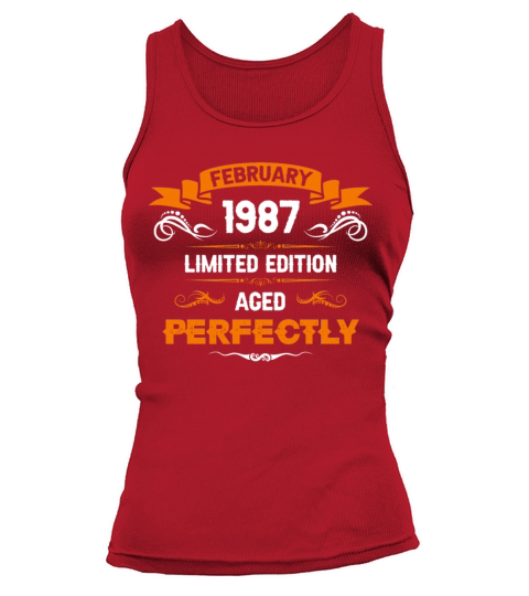 February 1987 Vintage Birthday Present Tank top Woman