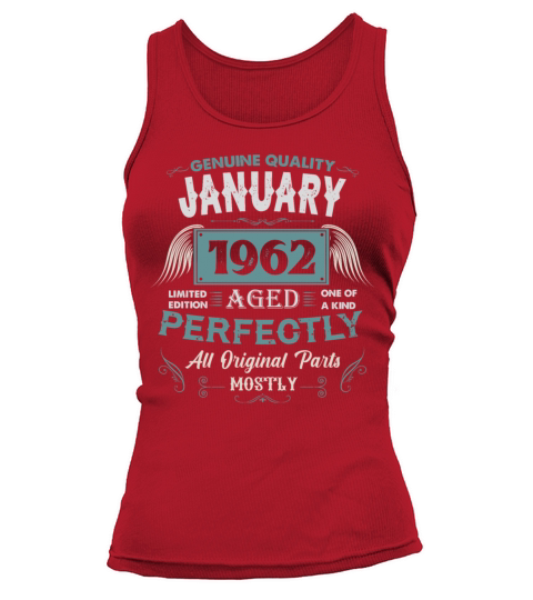January 1962 Vintage Birthday Present Tank top Woman