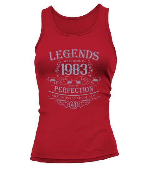 vintage 1983 birthday legend 40th birthday saying Tank top Woman
