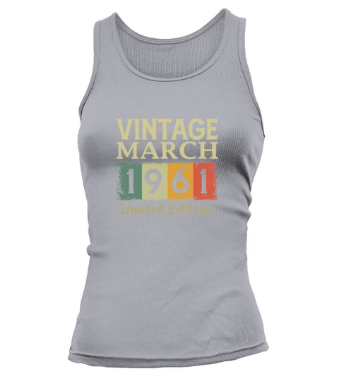 Vintage 60th Birthday March 1961 Sports Gift Tank top Woman