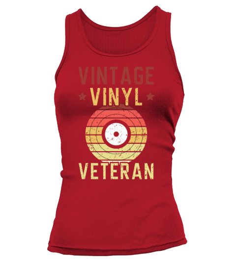 Vintage Vinyl Veteran Music Lover Record Collector Tank top Woman