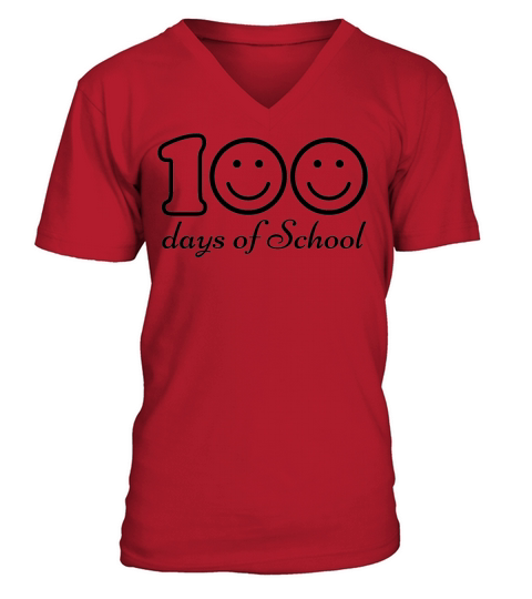 100 DAYS OF SCHOOL V-Neck T-shirt