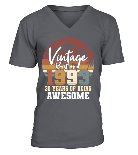 30th birthday vintage 1993 best of 1993 V-Neck T-shirt