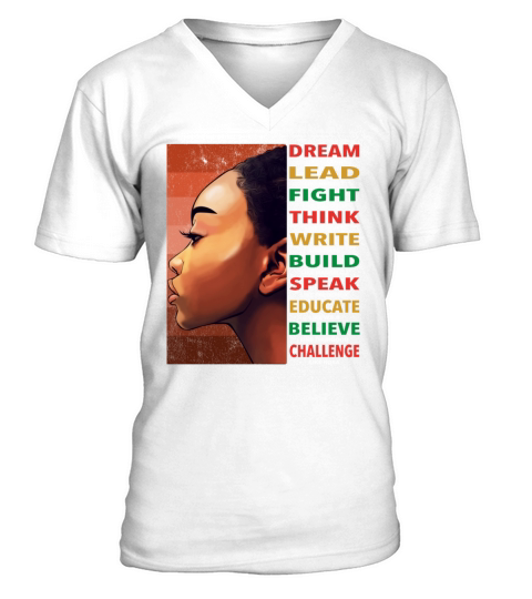 African American Black History Month V-Neck T-shirt