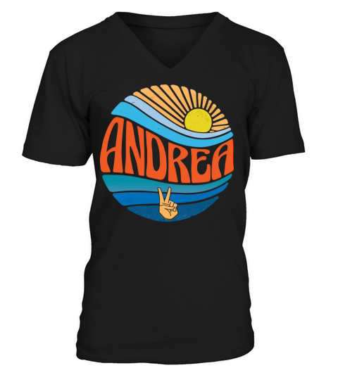 Andrea Shirt Vintage Sunset Andrea Groovy Tie Dye V-Neck T-shirt