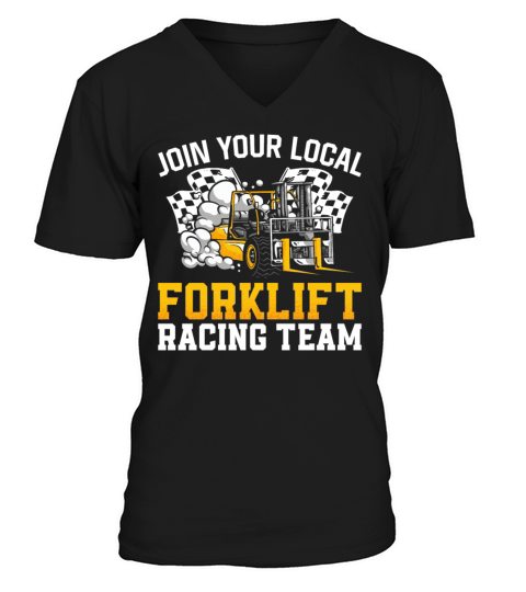 Certified Forklift Truck Operator V-Neck T-shirt