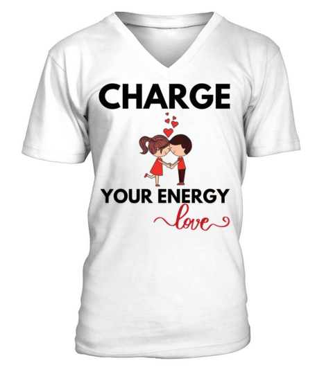 charge your energy with love1969 V-Neck T-shirt