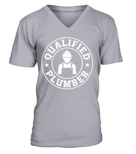 Construction Plumber V-Neck T-shirt