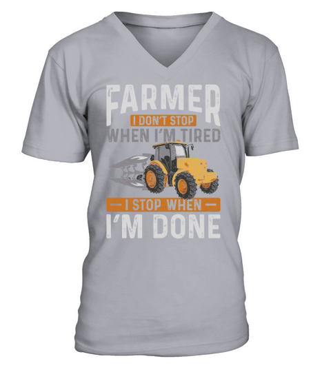 Farming Farmer Vintage Tractor V-Neck T-shirt