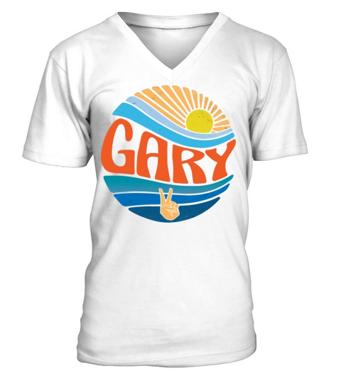 Gary Shirt Vintage Sunset Gary Groovy Tie Dye V-Neck T-shirt