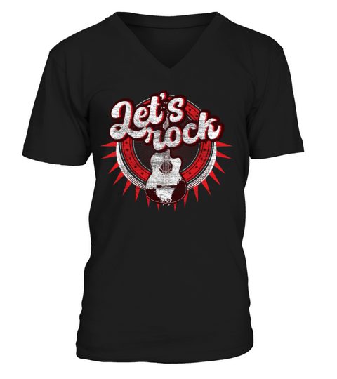 Guitar Rock Instrument Gift V-Neck T-shirt