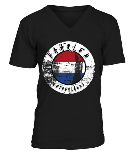 Haarlem Netherlands Vintage V-Neck T-shirt