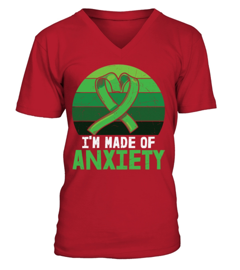 Im Made Of Anxiety Mental Health V-Neck T-shirt