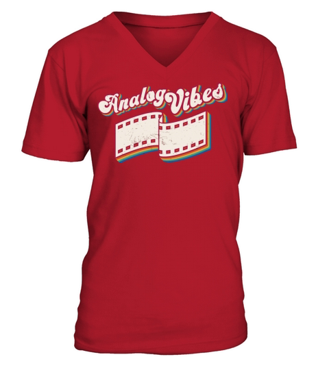 Retro Photographer Vintage Analog Vibes V-Neck T-shirt