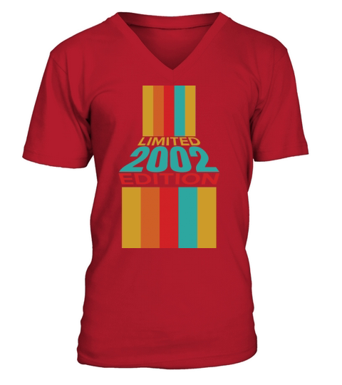 Retro Vintage Limited Edition 2002 V-Neck T-shirt