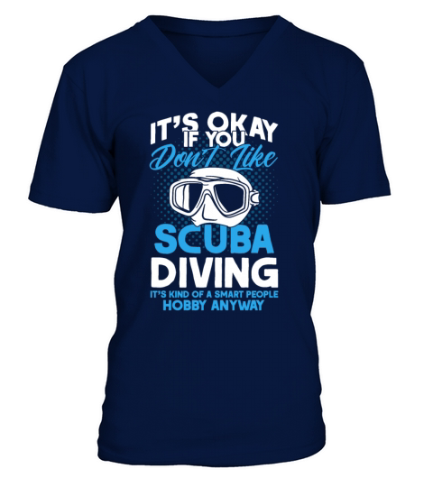 Scuba Diving Gift Underwater Lover Scuba Diver V-Neck T-shirt