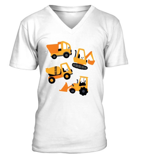 Tractor bulldozer truck car Tractor bulldozer truc V-Neck T-shirt