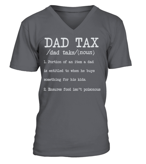 Vintage Dad Tax Definition Men Funny Fathers Day V-Neck T-shirt