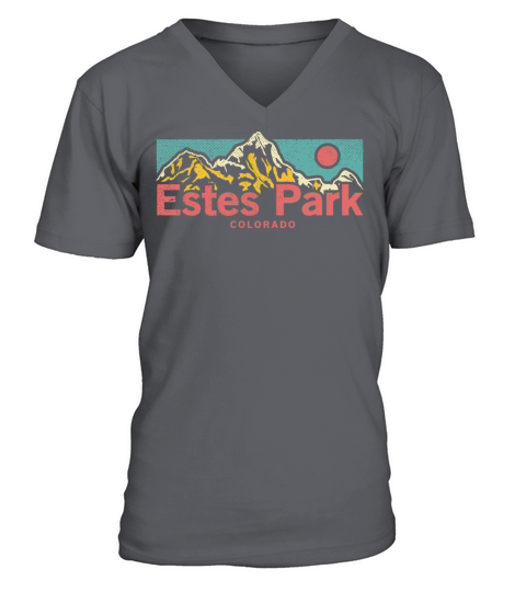 Vintage Estes Park Colorado Outdoor Graphic V-Neck T-shirt