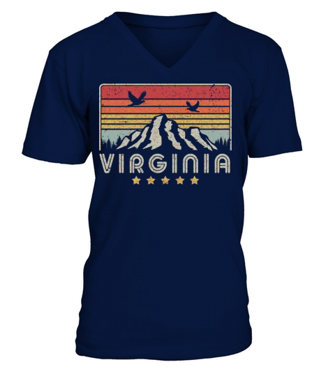 Virginia Retro Style Va Usa V-Neck T-shirt