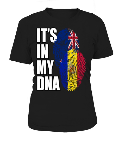 Andorran And New Zealand Mix Heritage DNA Flag Women's T-Shirt