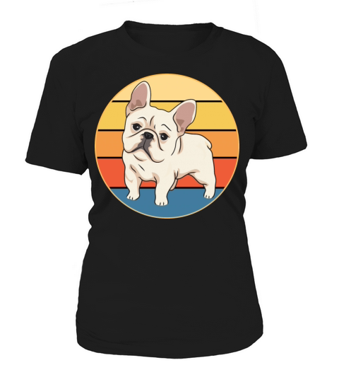 French Bulldog Dog Breed Vintage Retro Sunset Women's T-Shirt
