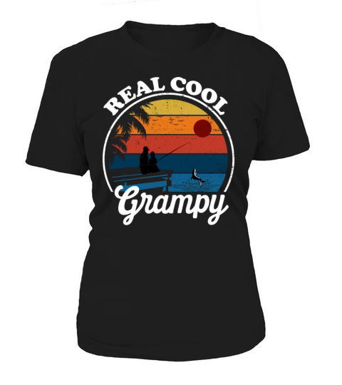 Retro Vintage Reel Style Cool Grampy Fishing Lover Women's T-Shirt