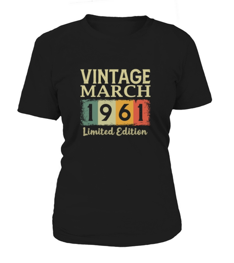 Vintage 60th Birthday March 1961 Sports Gift Women's T-Shirt
