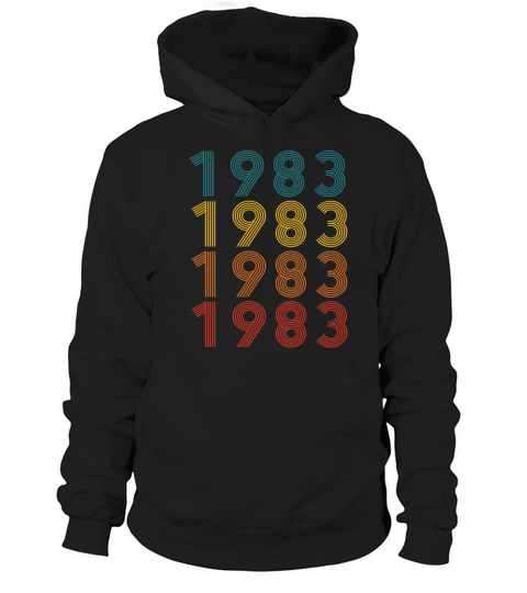 40th birthday vintage 1983 retro vintage style Hoodie Unisex