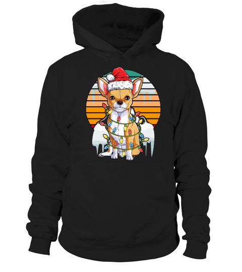 Chihuahua Santa Christmas Tree Lights Xmas Boys Do Hoodie Unisex