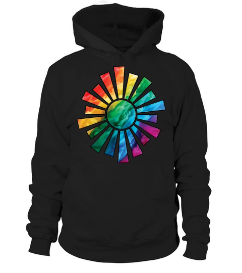 Colorful Rainbow Abstract Sun With Smoke And Fog Hoodie Unisex