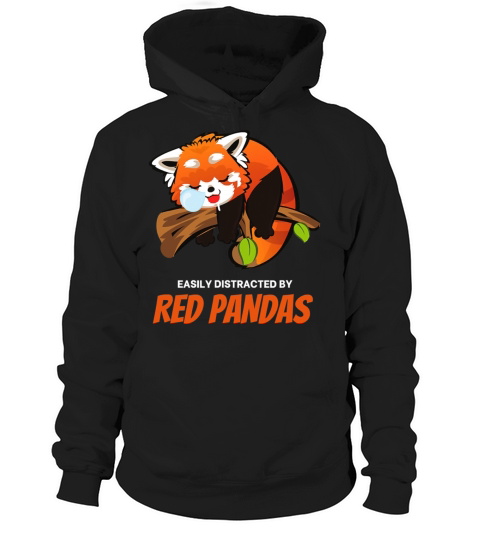 Easily Distracted Red Pandas Vintage Hoodie Unisex