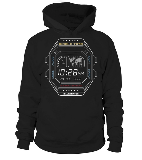 Vintage digital watch clock screen Hoodie Unisex