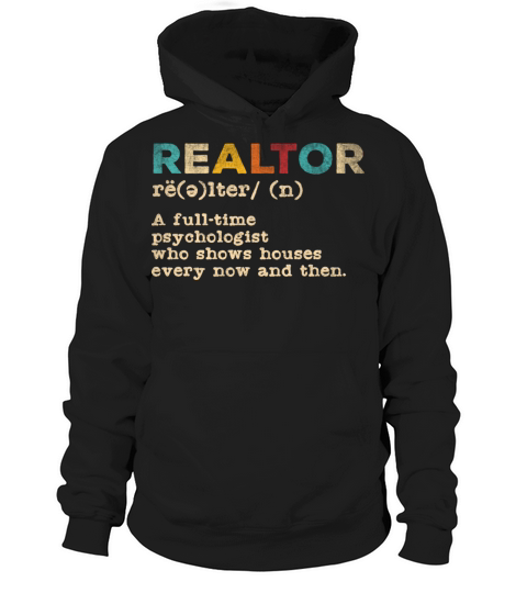 Vintage Quote Realtor Definition Real Estate Agent Hoodie Unisex