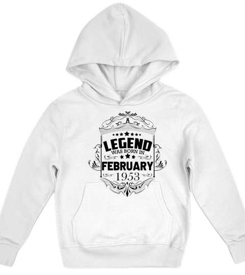 70th Birthday Gifts February 1953 Vintage Kids Hoodie