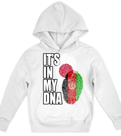 Afghan And Japanese Mix Heritage DNA Flag Kids Hoodie