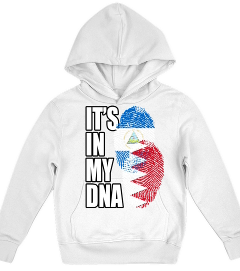 Bahraini And Nicaraguan Mix Heritage DNA Flag Kids Hoodie