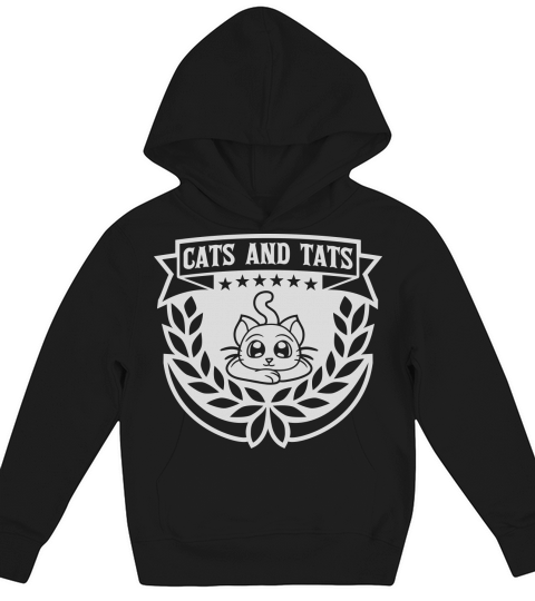 cats and tats quote Kids Hoodie