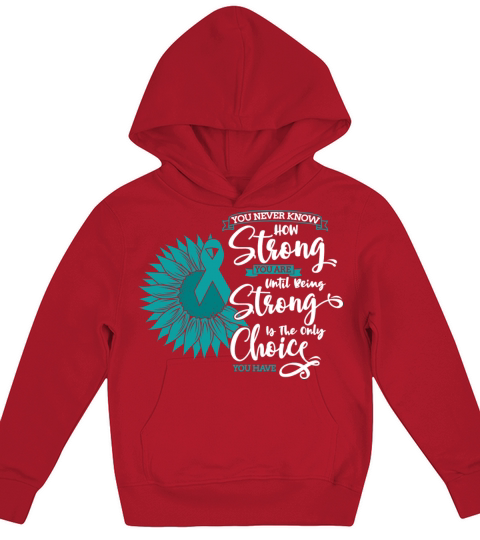 Cervical Cancer Awareness Month Teal Sunflower Kids Hoodie