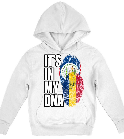 Chadian And Belizean Mix Heritage DNA Flag Kids Hoodie