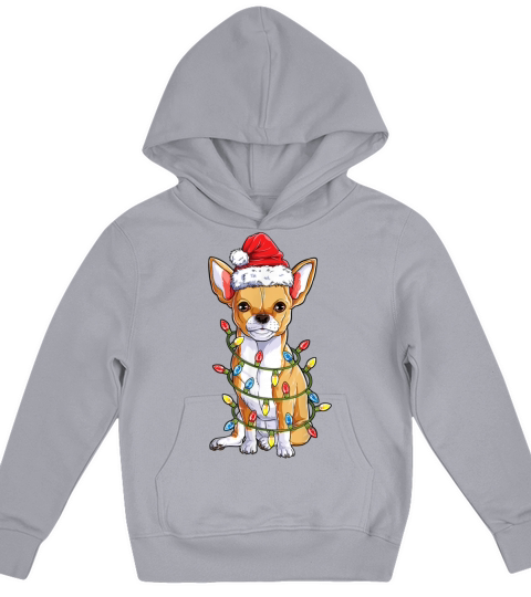 Chihuahua Santa Christmas Tree Lights Xmas Boys Do Kids Hoodie