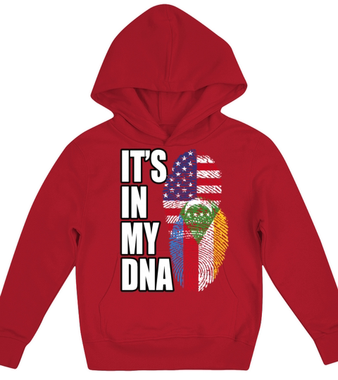 Comoran And American Mix Heritage DNA Flag Kids Hoodie