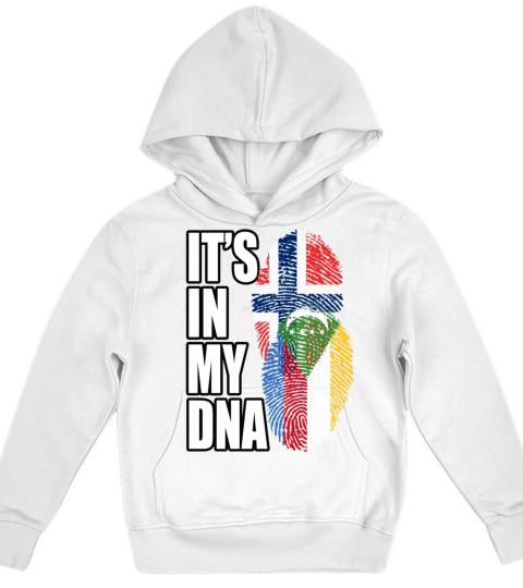 Comoran And Norwegian Mix Heritage DNA Flag Kids Hoodie