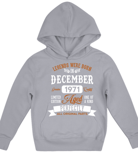December 1971 Legends Birthday Gift Kids Hoodie