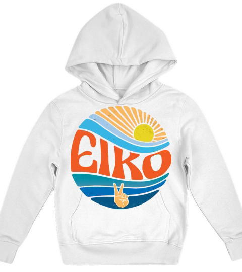 Eiko Shirt Vintage Sunset Eiko Groovy Tie Dye Kids Hoodie