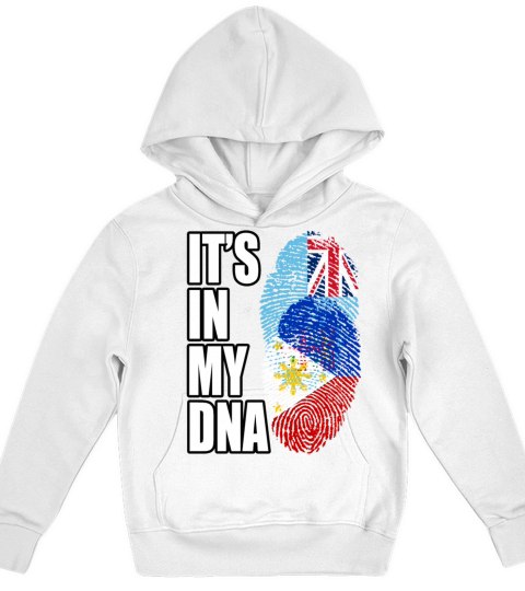 Fijian And Filipino Mix Heritage DNA Flag Kids Hoodie