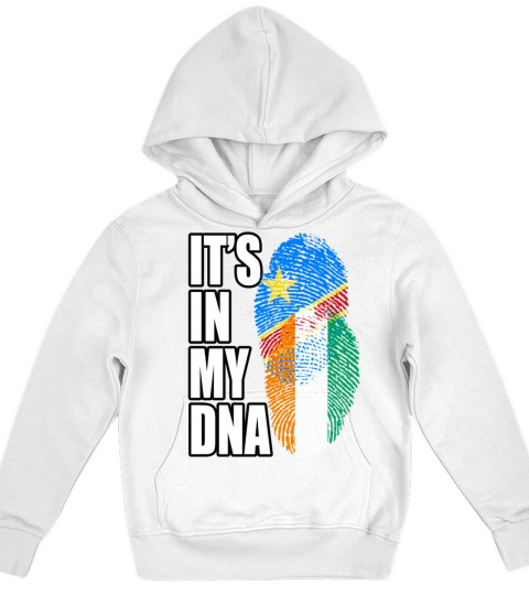 Ivorian And Congolese Mix Heritage DNA Flag Kids Hoodie