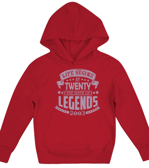 Life begins at 20 years vintage 2003 legend Kids Hoodie