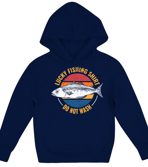Lucky Fishing Shirt for Fish Hunter and Fisherman Kids Hoodie
